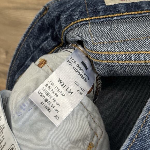 Levi’s 501 Big E Button-Fly Jeans W31 L34 – Mexico Straight Leg Levi’s Premium - Picture 5 of 9